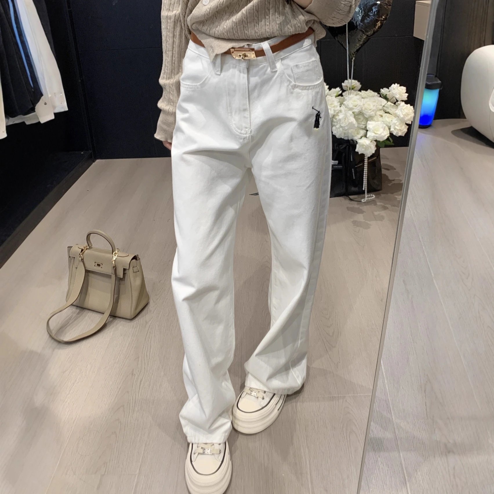 Polo Ralph Lauren White Wide-L