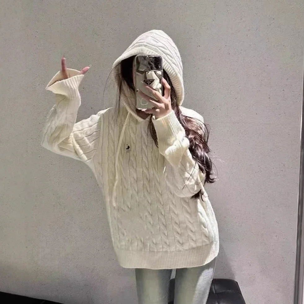 1to1reps Hoodies/Sweaters fashion reps product 现货RL套头连帽粗麻花毛衣高版本刺绣秋冬