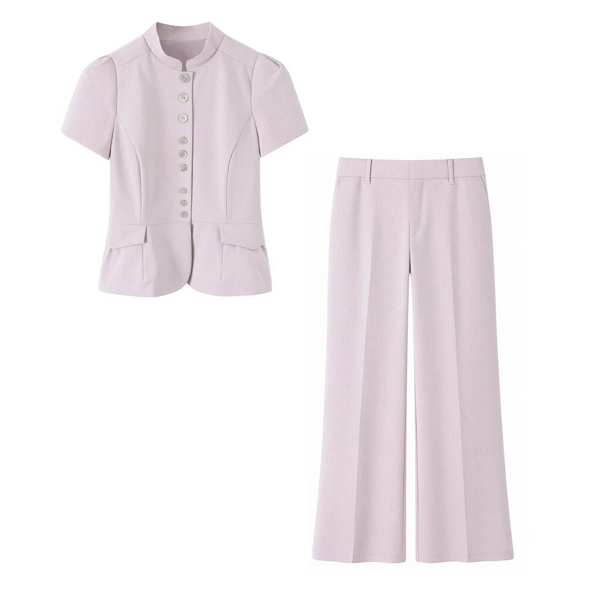 2026 Summer Long Sleeve Blouse and Wide Leg Pa