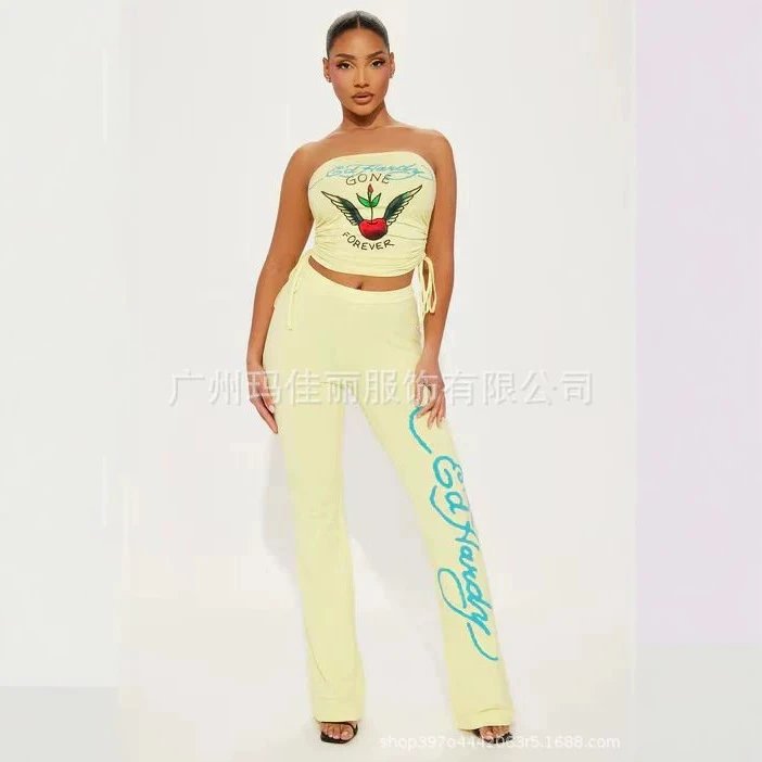 2026 Athletic Print Crop Top and Legging Set
