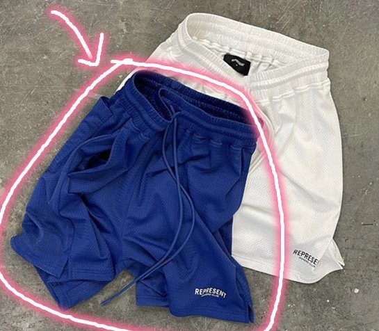 Mesh shorts in blue