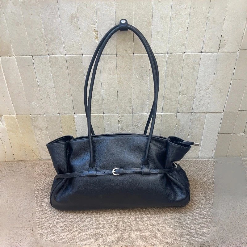 F Genuine Leather Tote Bag Classic Shoulder Ba