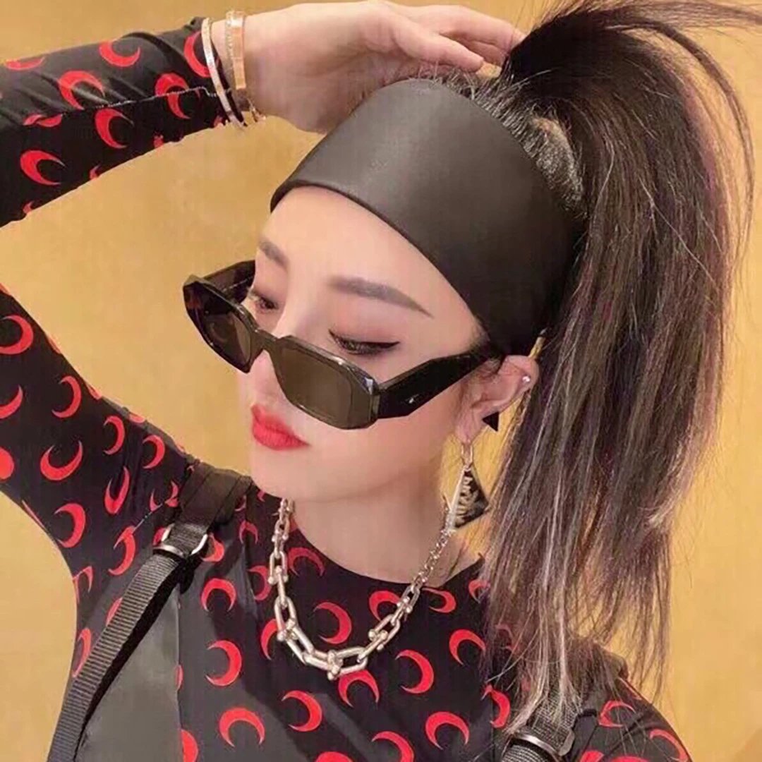 Prada Hexagonal Frame Black Acetate Sunglasses - 8