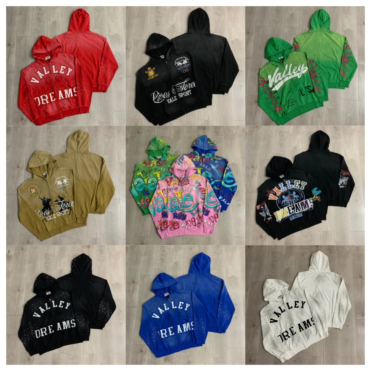 Vintage Washed Athletic Hoodie Valley Dreams