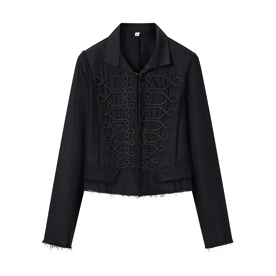 Women Summer Vintage Button Short Jacket