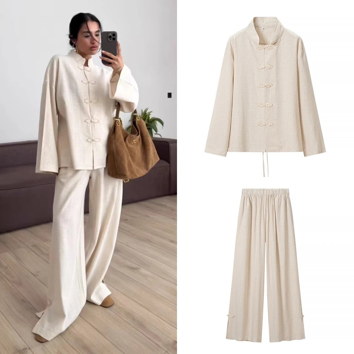 2026 Summer New Chinese Style Top and Wide Leg