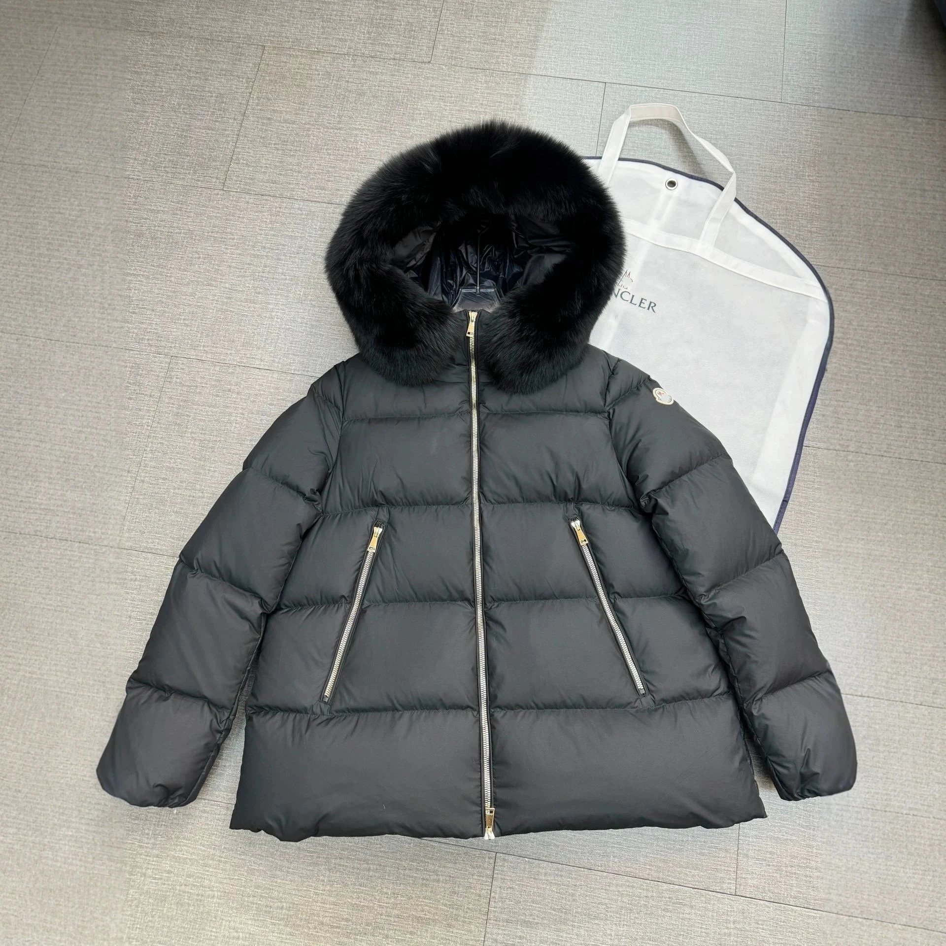 High Quality Athletic A Line Faux Fur Collar D