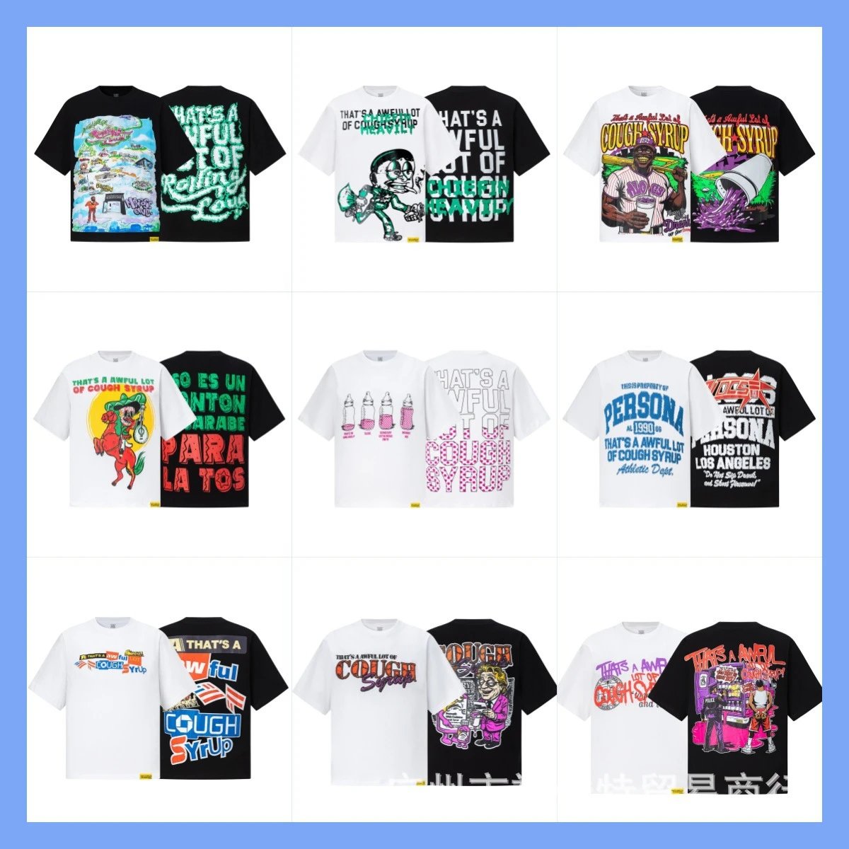 New Trendy Street Hip Hop Anime Print Casual S