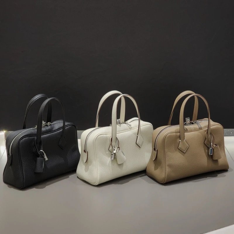 New Victoria Boston Leather Tote Bag