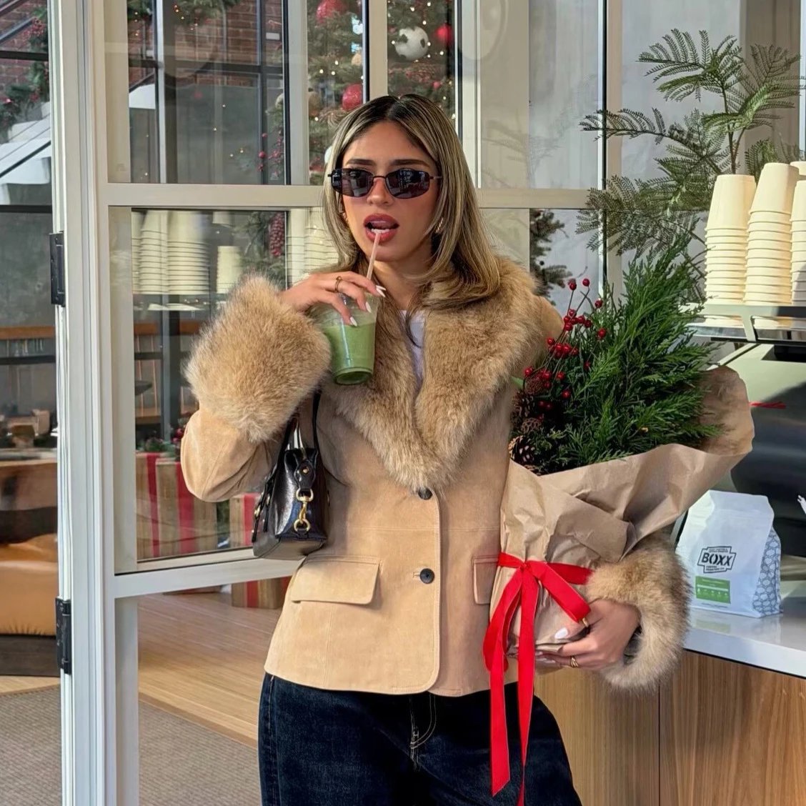 Women Performance Athletic Wool Blazer Coat