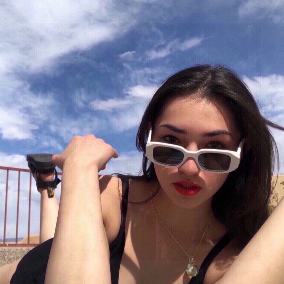 Prada Hexagonal Frame Black Acetate Sunglasses - 5