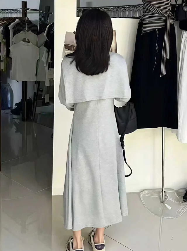 Polo Ralph Lauren Dresses Long-Sleeve Midi Dress with Waist Tie product detail image 2