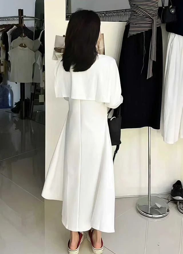 Polo Ralph Lauren Dresses Long-Sleeve Midi Dress with Waist Tie product detail image 6