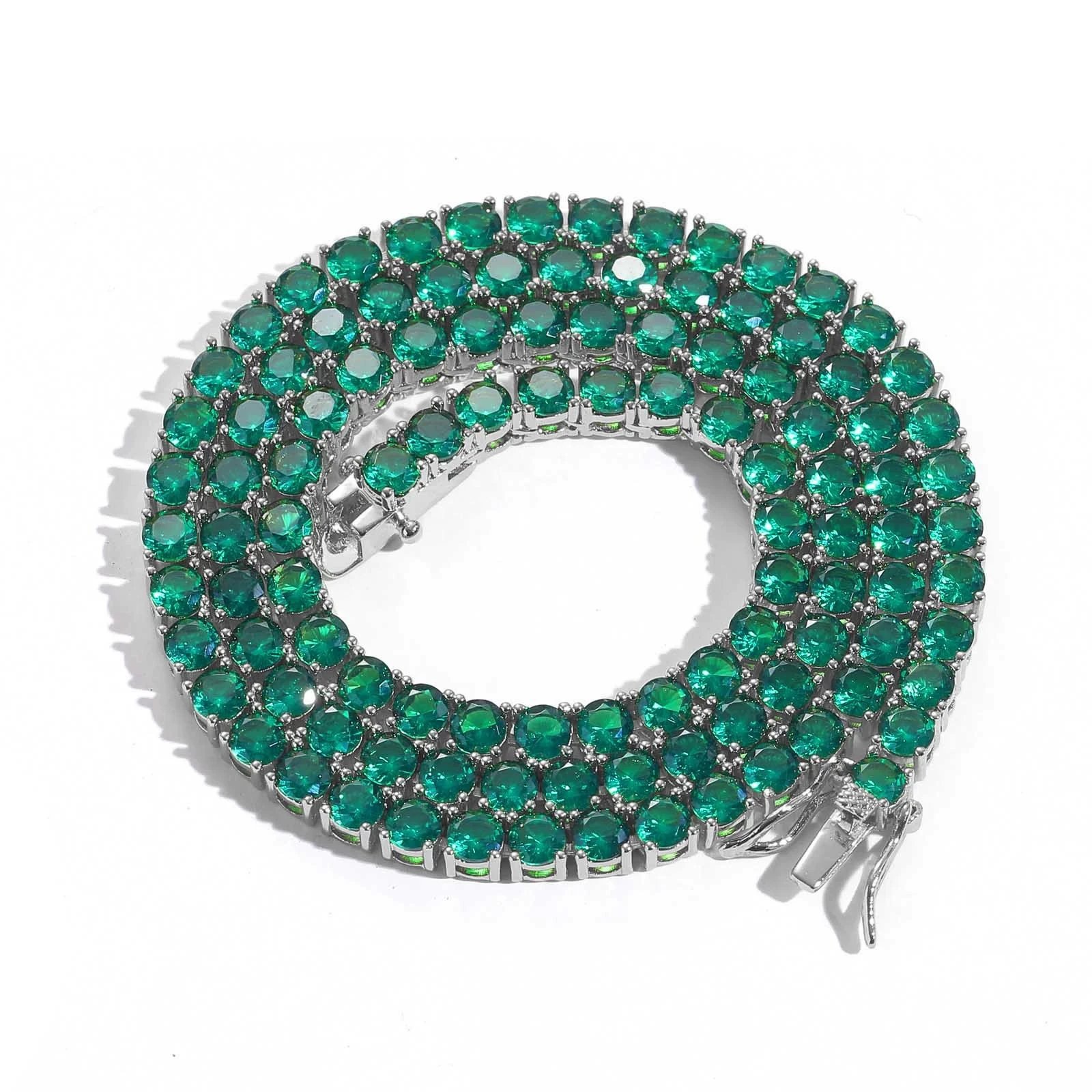 4mm Green Zircon Necklace