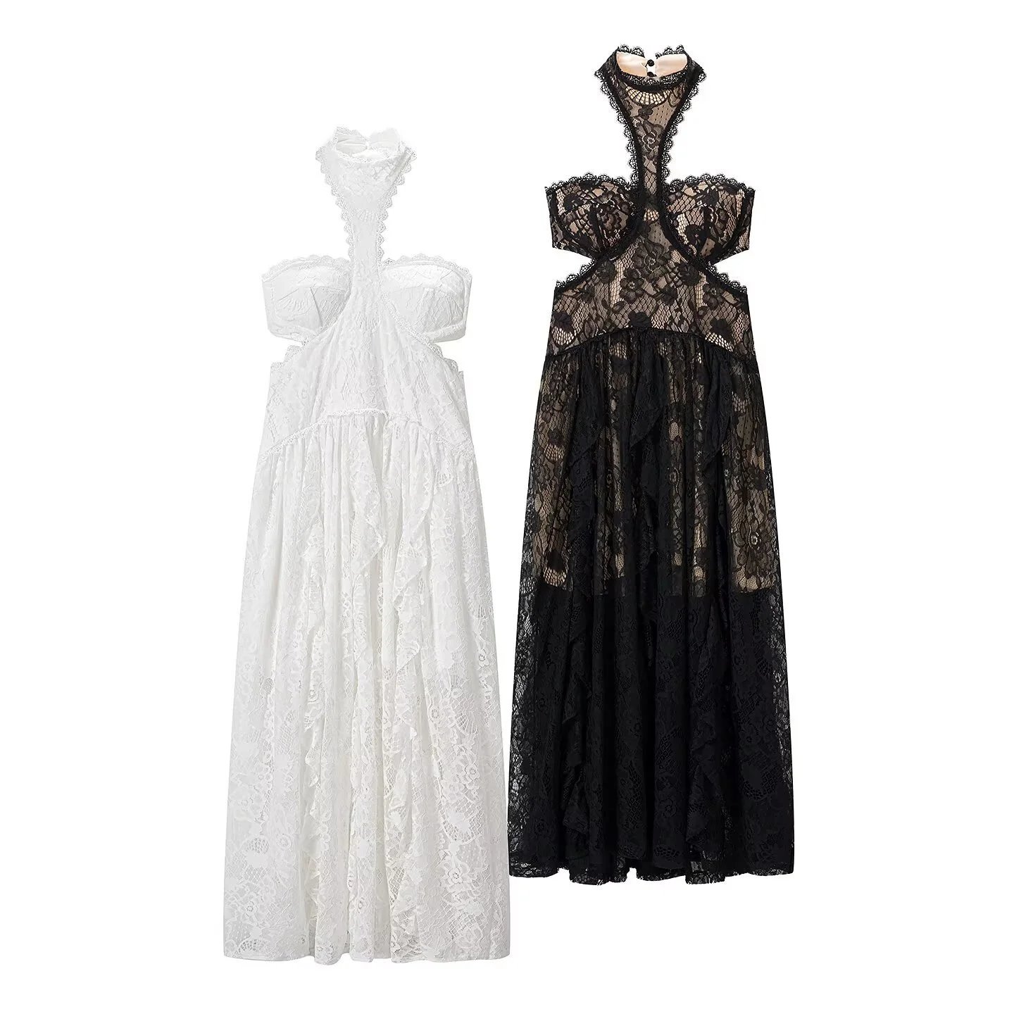 2026 Summer Sexy Lace Back Long Dress