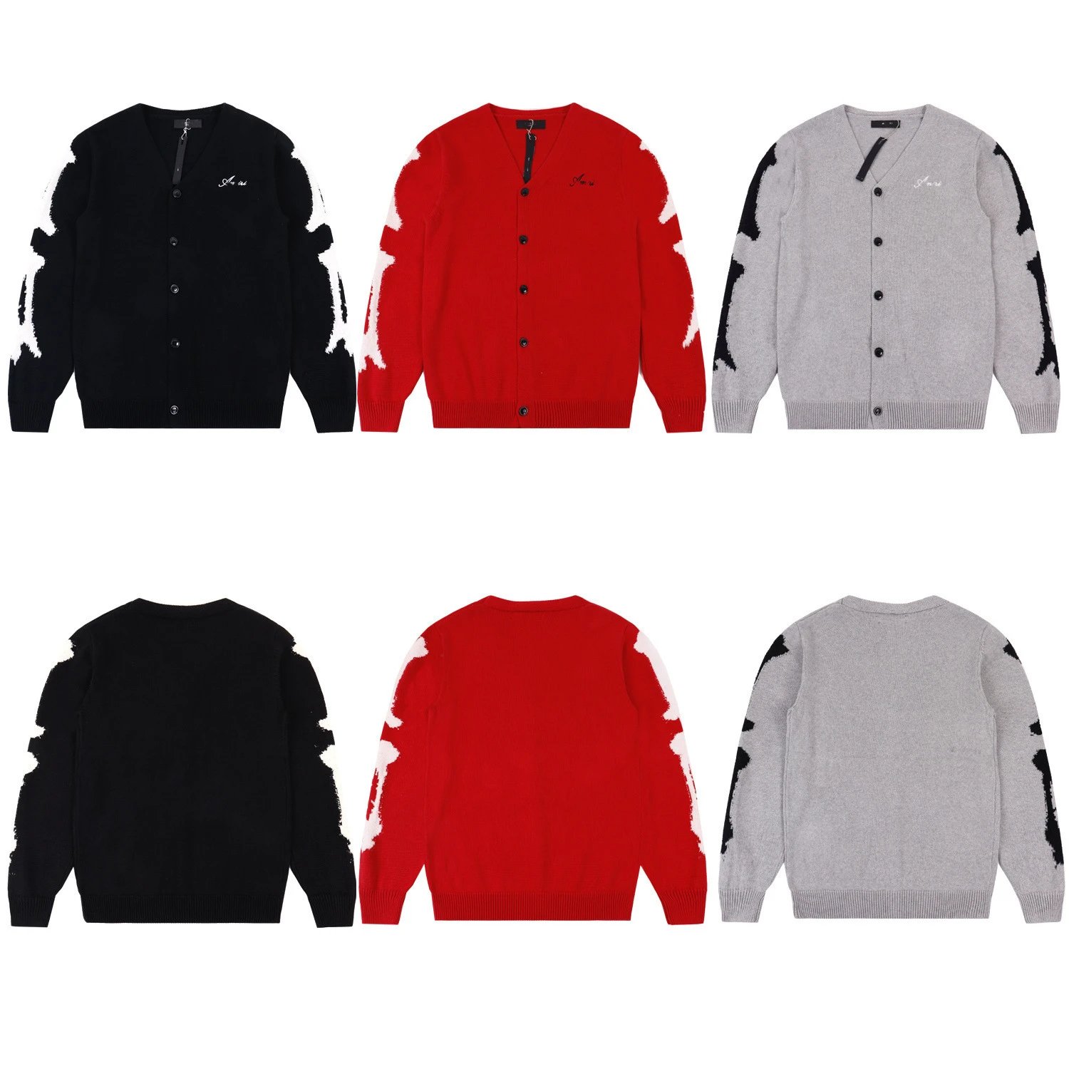 Athletic Knit V-Neck Sweater Men Winter Jacket