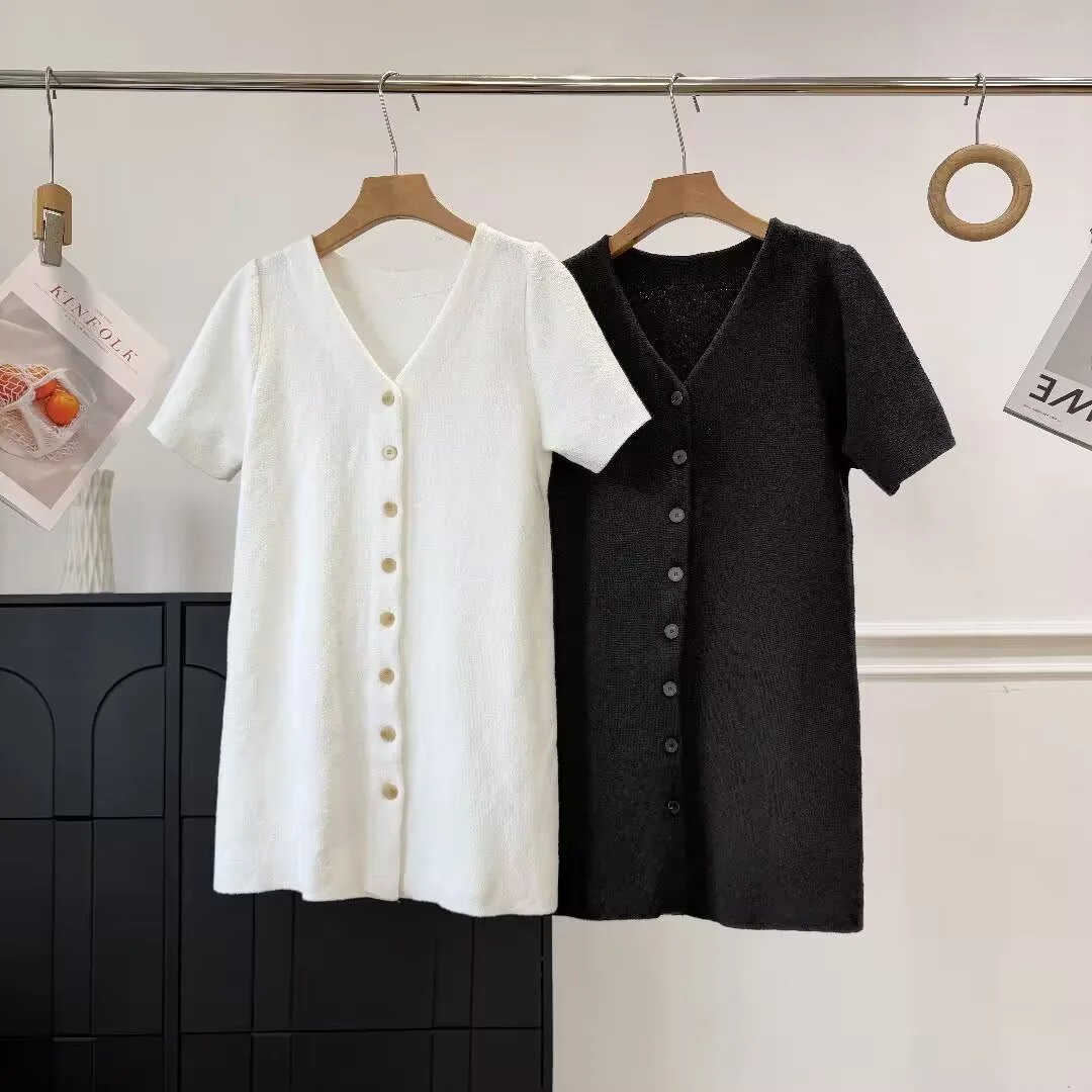 2026 Summer V Neck Blouse Dress