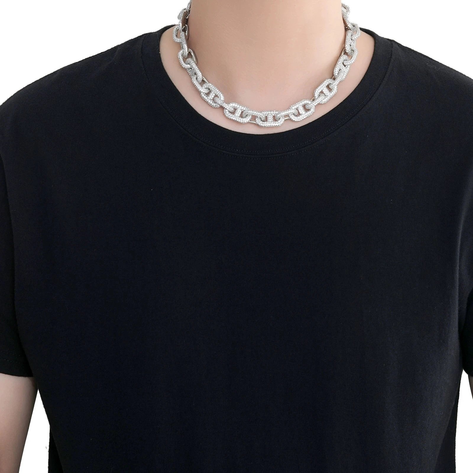 Hip Hop Chain 15mm Box Clasp Trendy Men Hip Ho