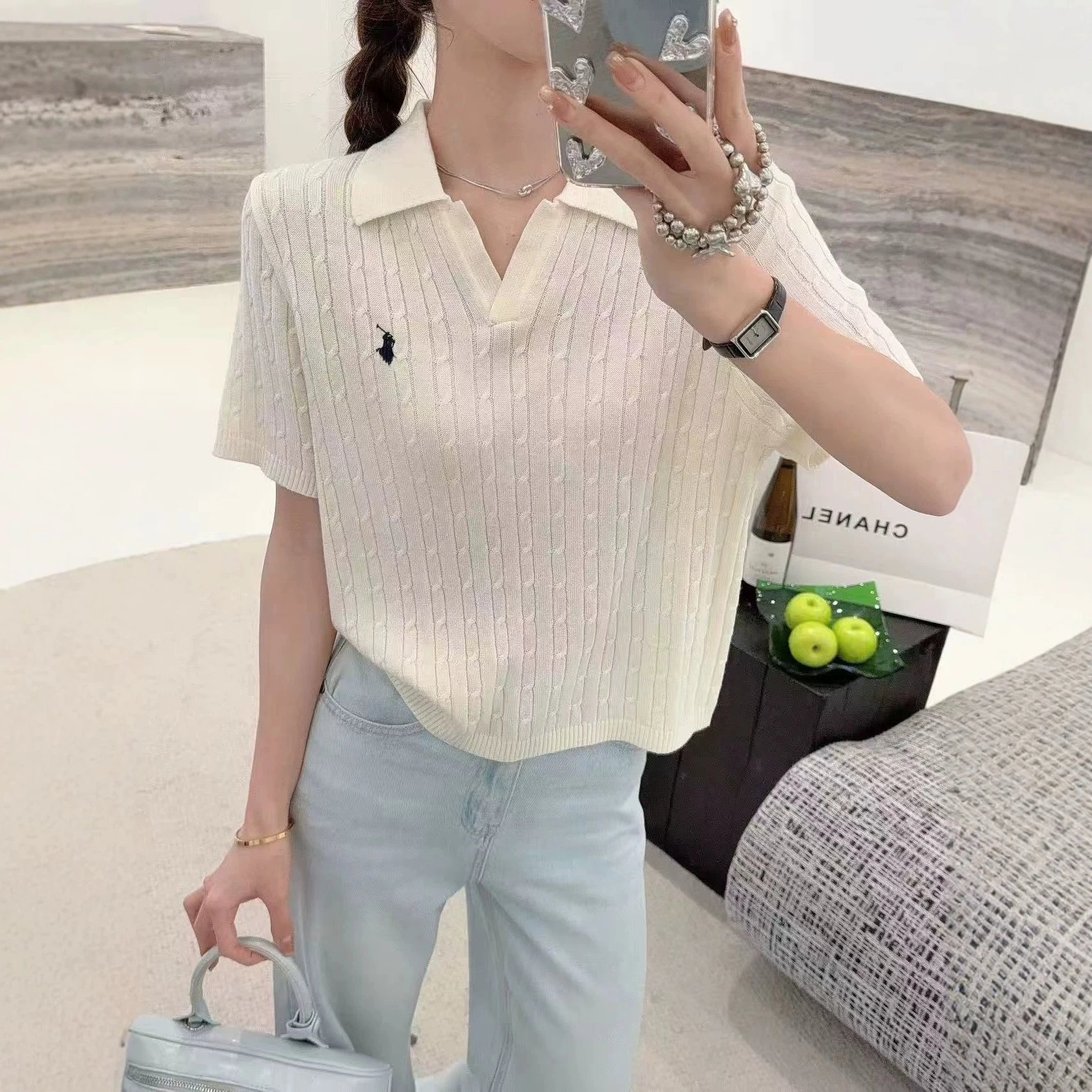 High Quality RLPolo Knit Short Sleeve Athletic