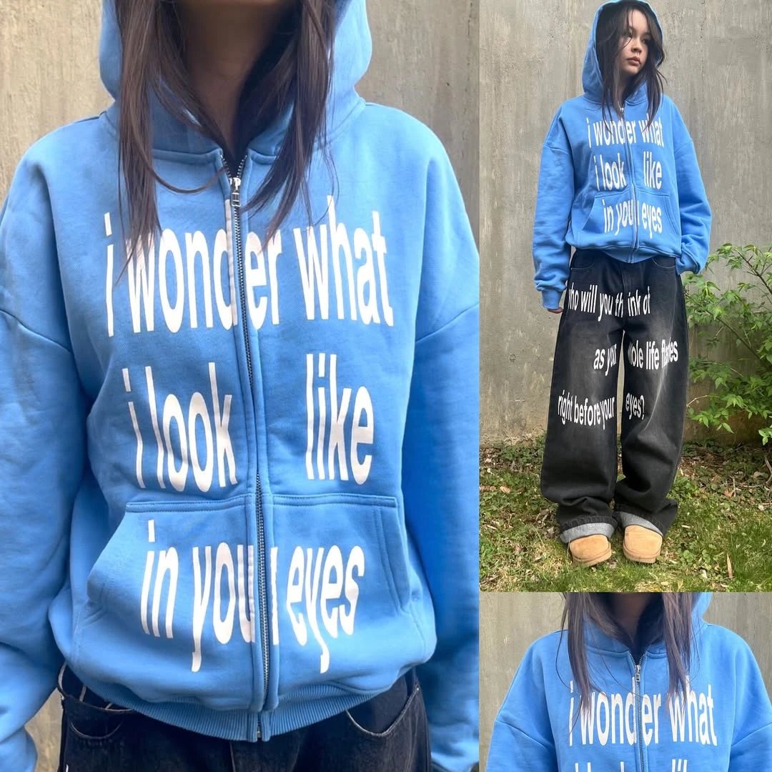Letter Zip Hoodie