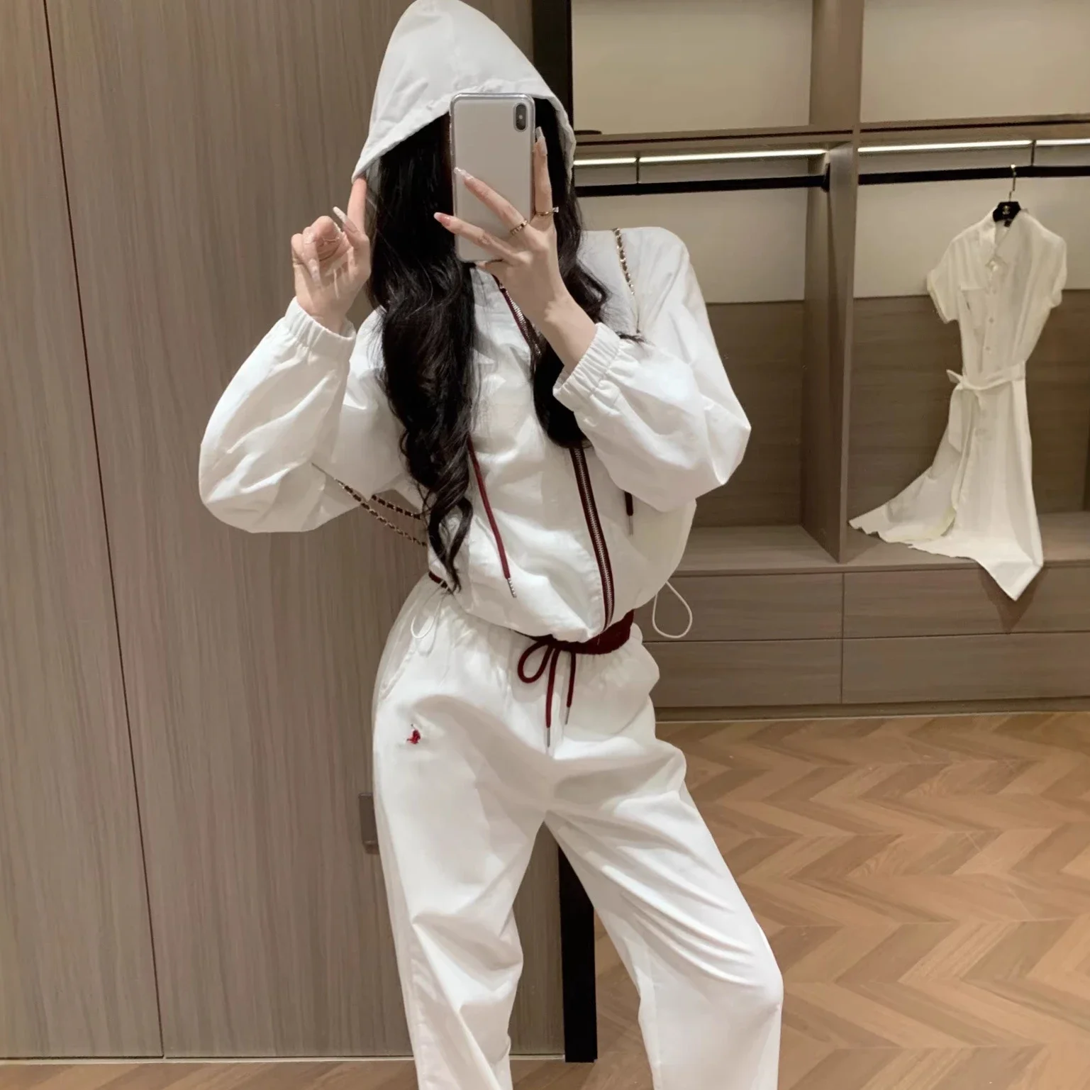 1to1reps Hoodies/Sweaters fashion reps product 高品质RL新款撞色抽绳棉麻运动套装舒适休