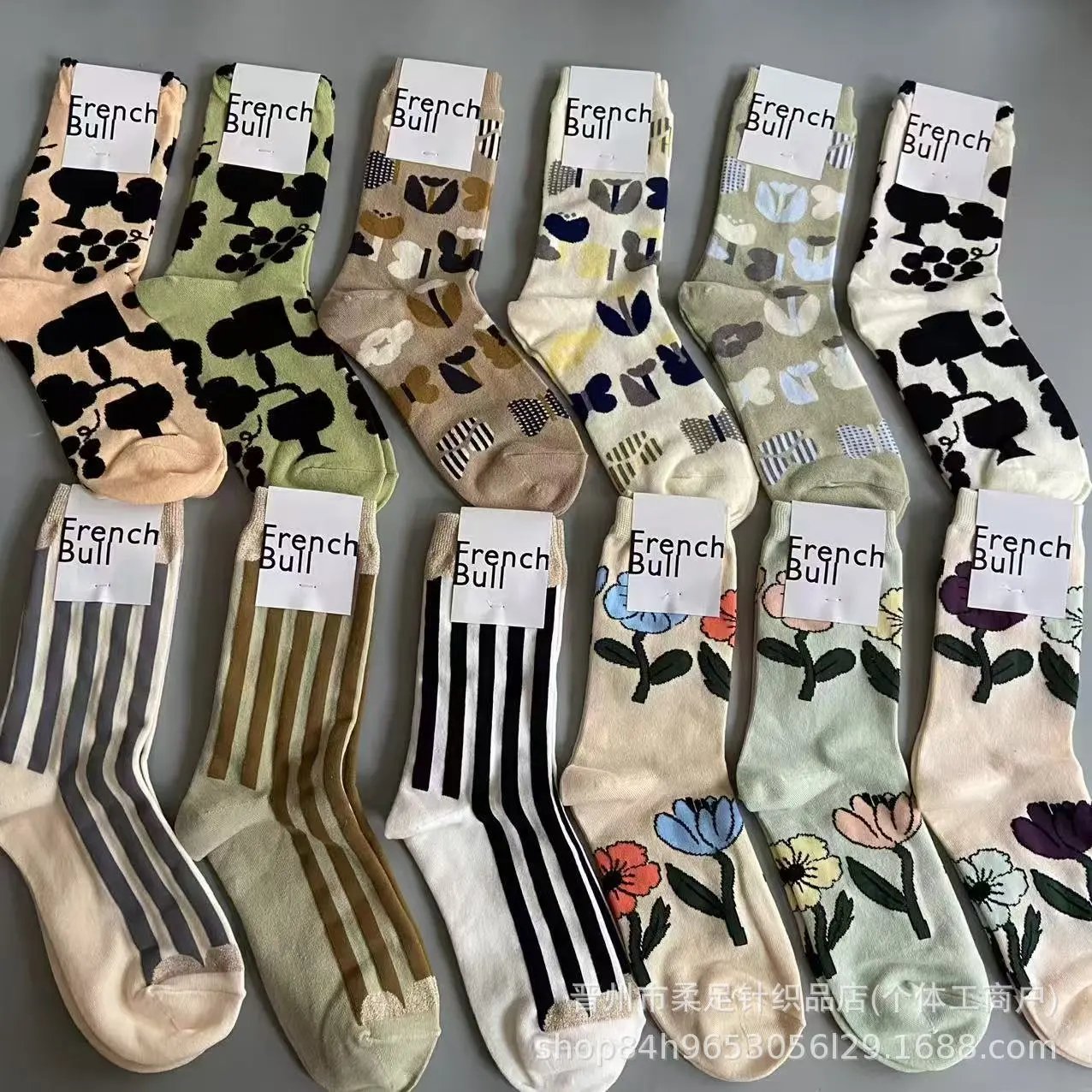 Frenchbul Athletic Fashion Mid Calf Socks