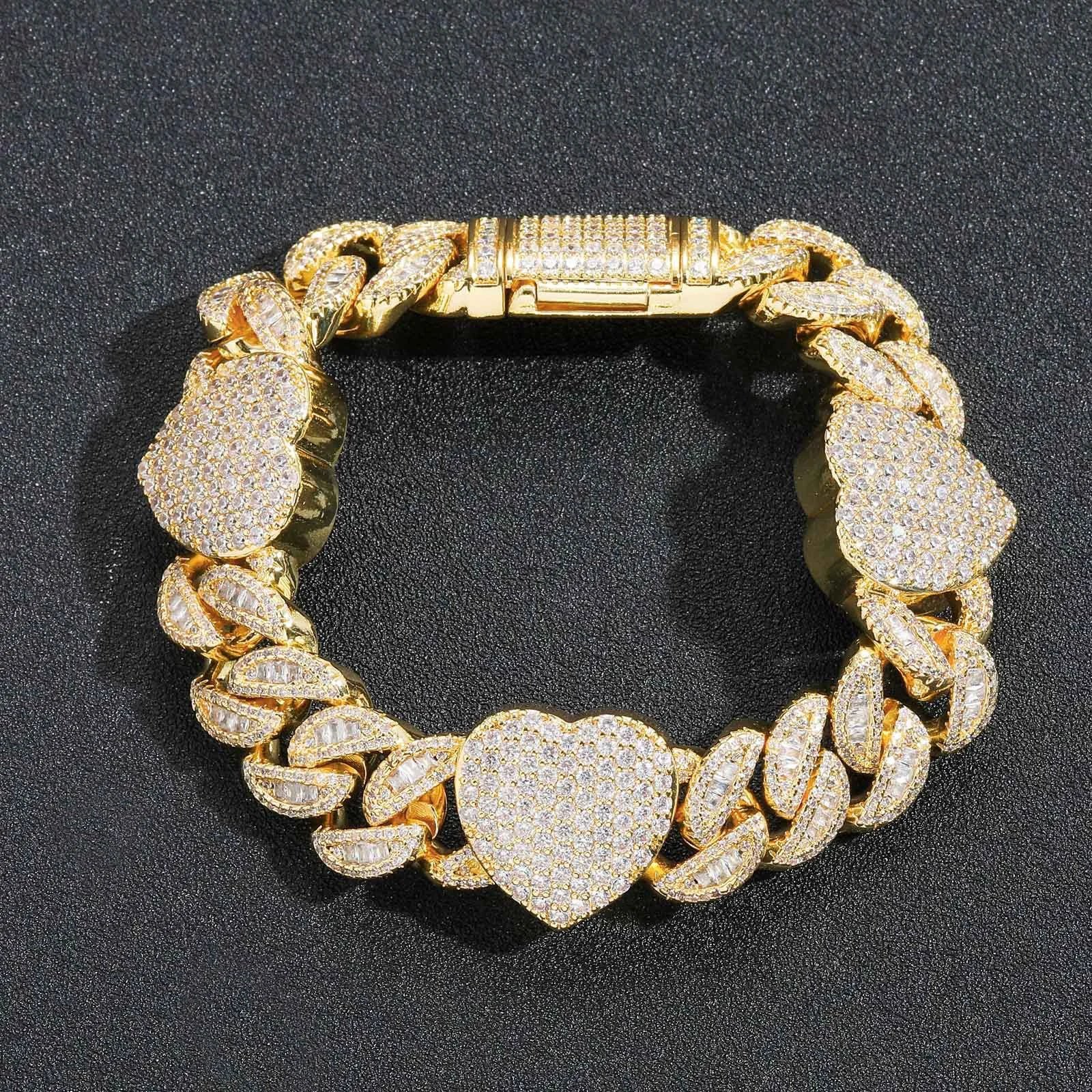 Men's Geometric Heart Cuff Trendy Luxury Brace