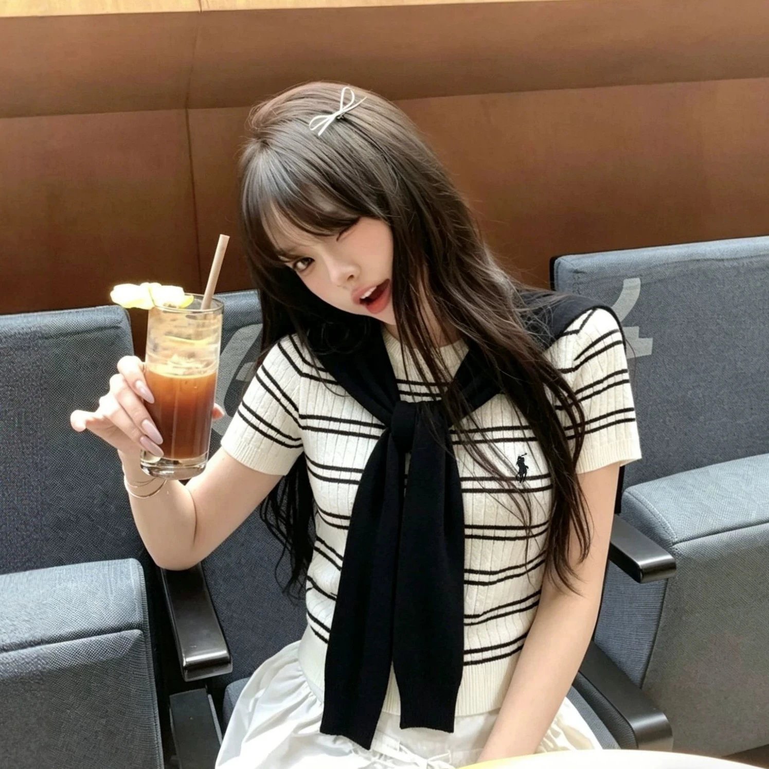 High Quality RL Athletic Summer Knit Top with 