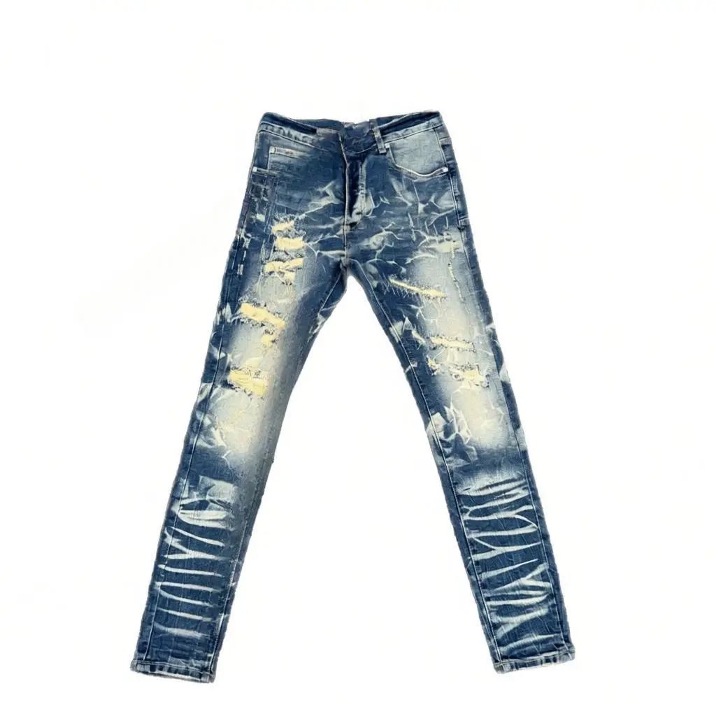 New Trend Vintage High Street Dye Paint Ripped