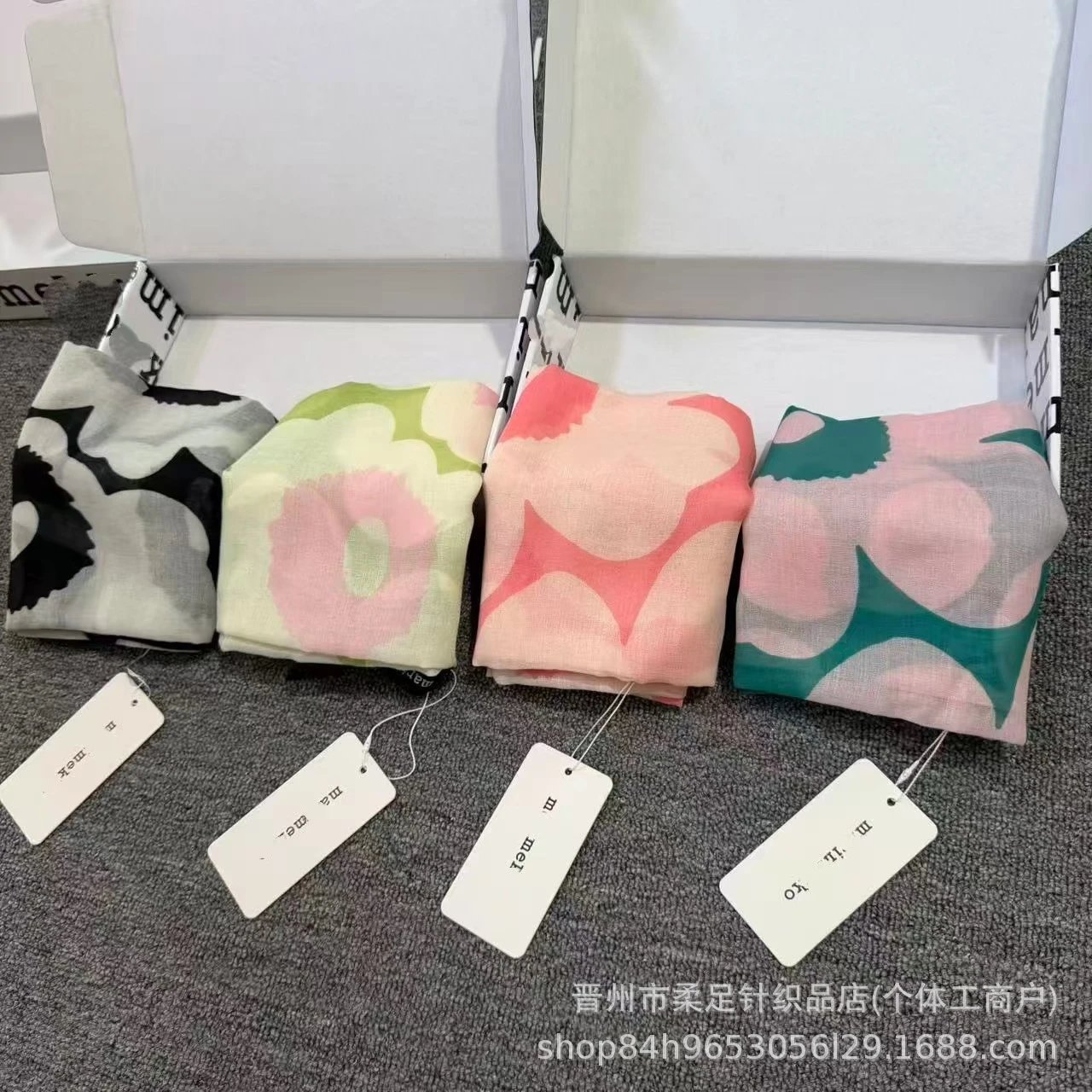 Summer Lightweight Nordic Flower Scarf Perform