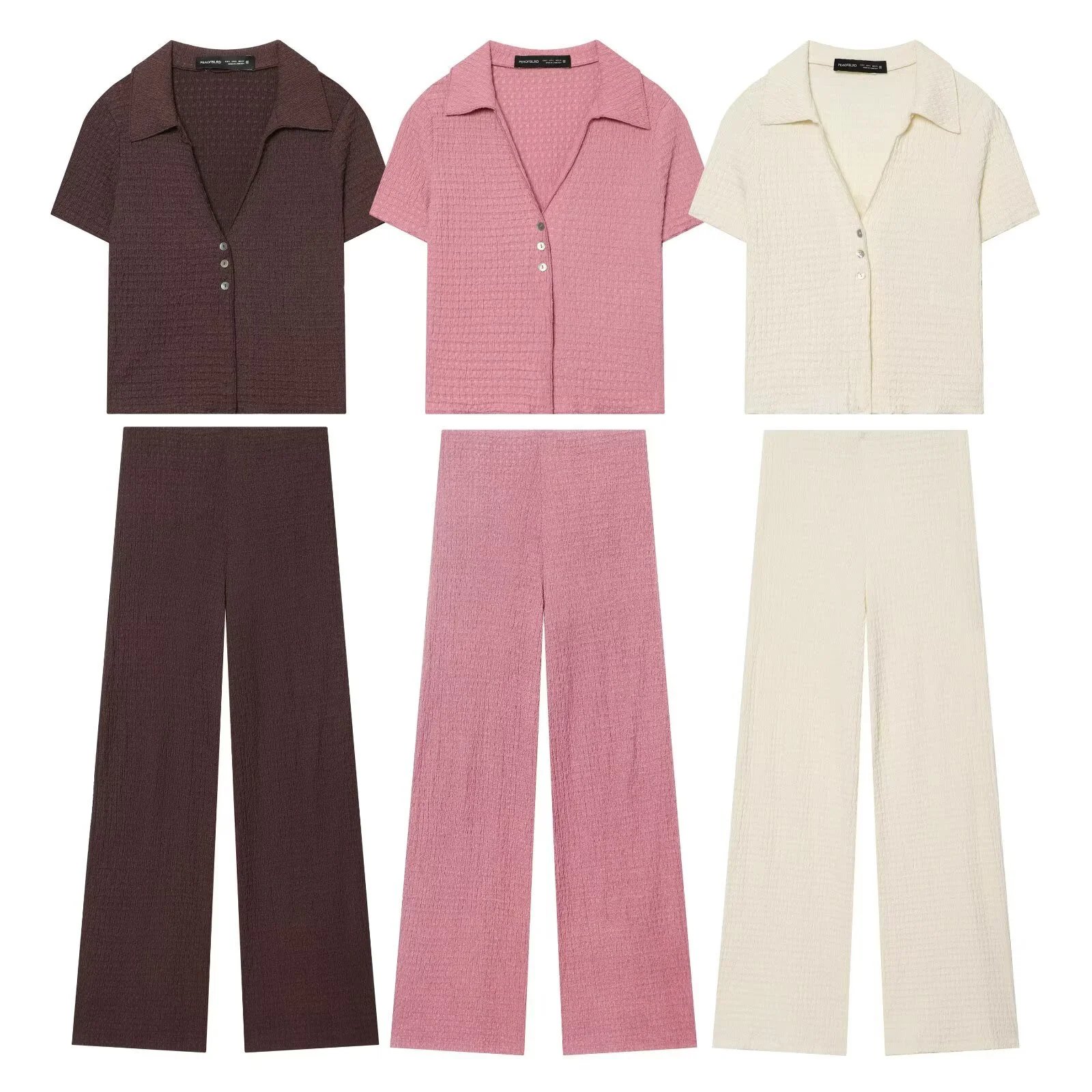 Athletic Summer Blouse and High Waist Trousers