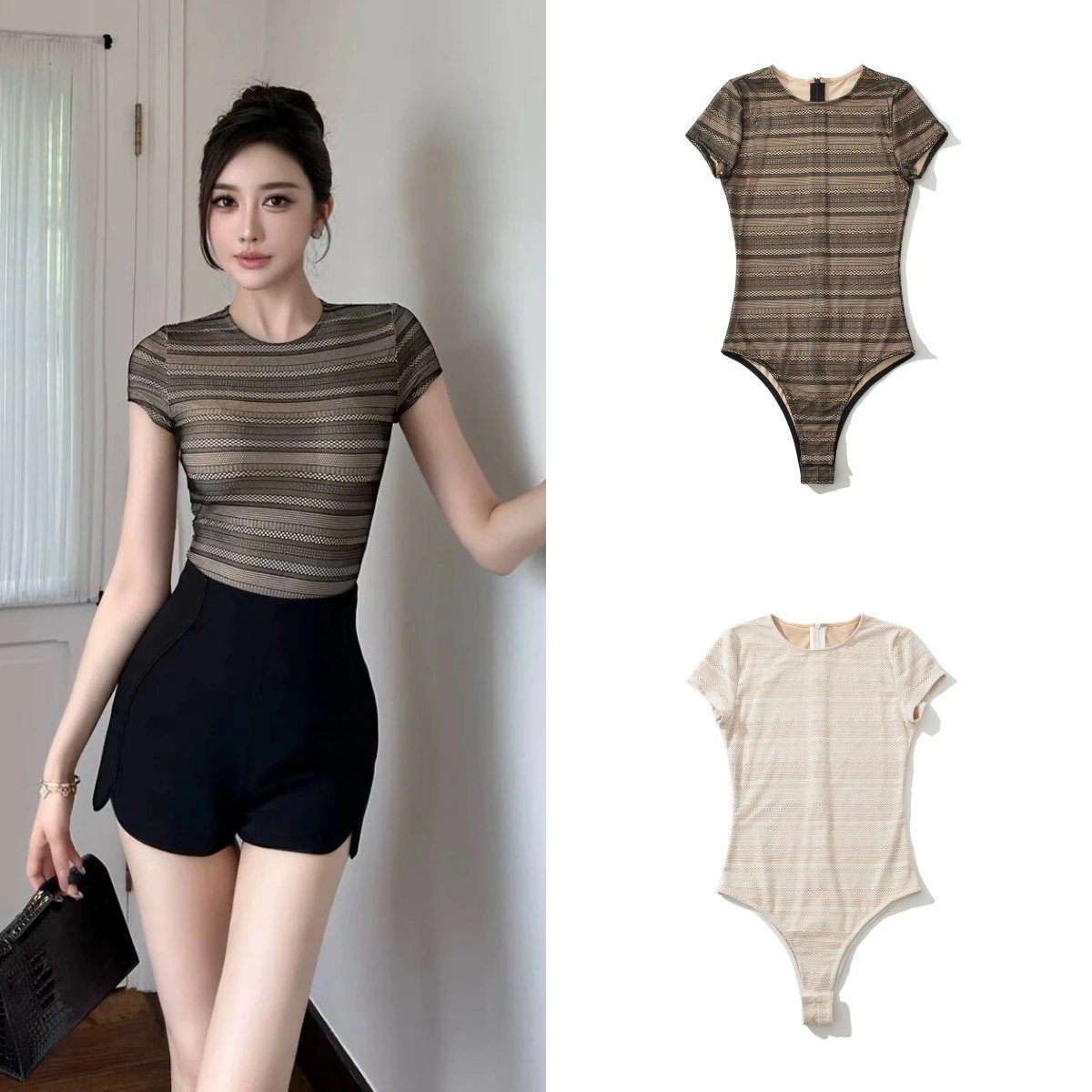 Athletic Summer Short Sleeve Bodysuit