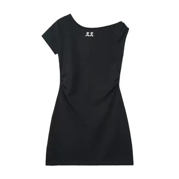 B.B. Simon Asymmetrical Wrap Dress Light Blue Dress - 8