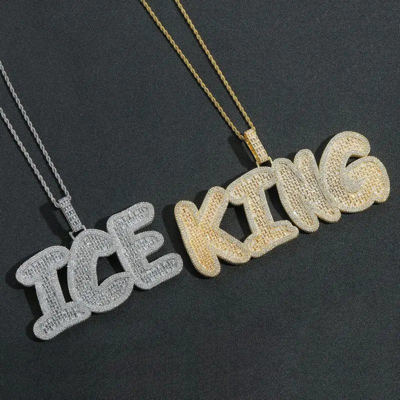 Custom Big Letter Pendant Necklace Trendy Acce