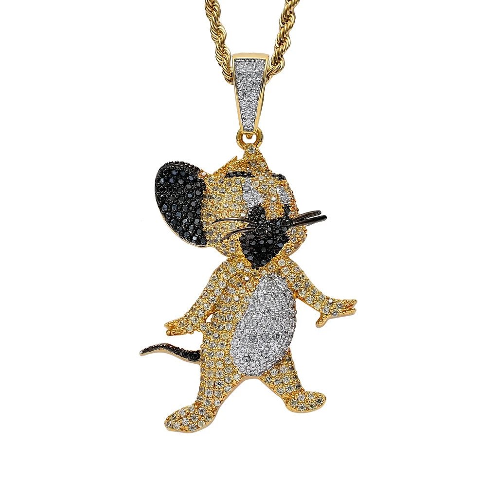 Anime Cat and Mouse Jerry Pendant Necklace Tre