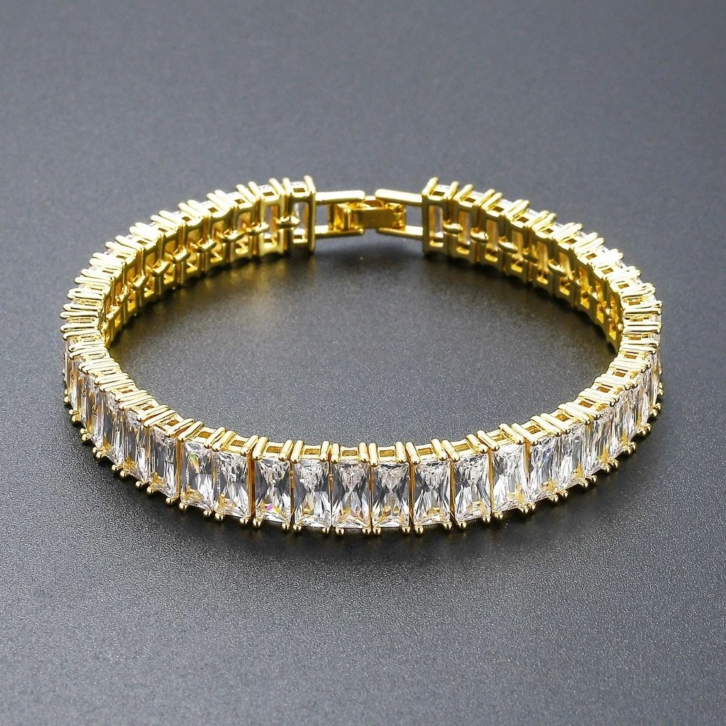 T Bar Zirconium Chain Athletic Jewelry
