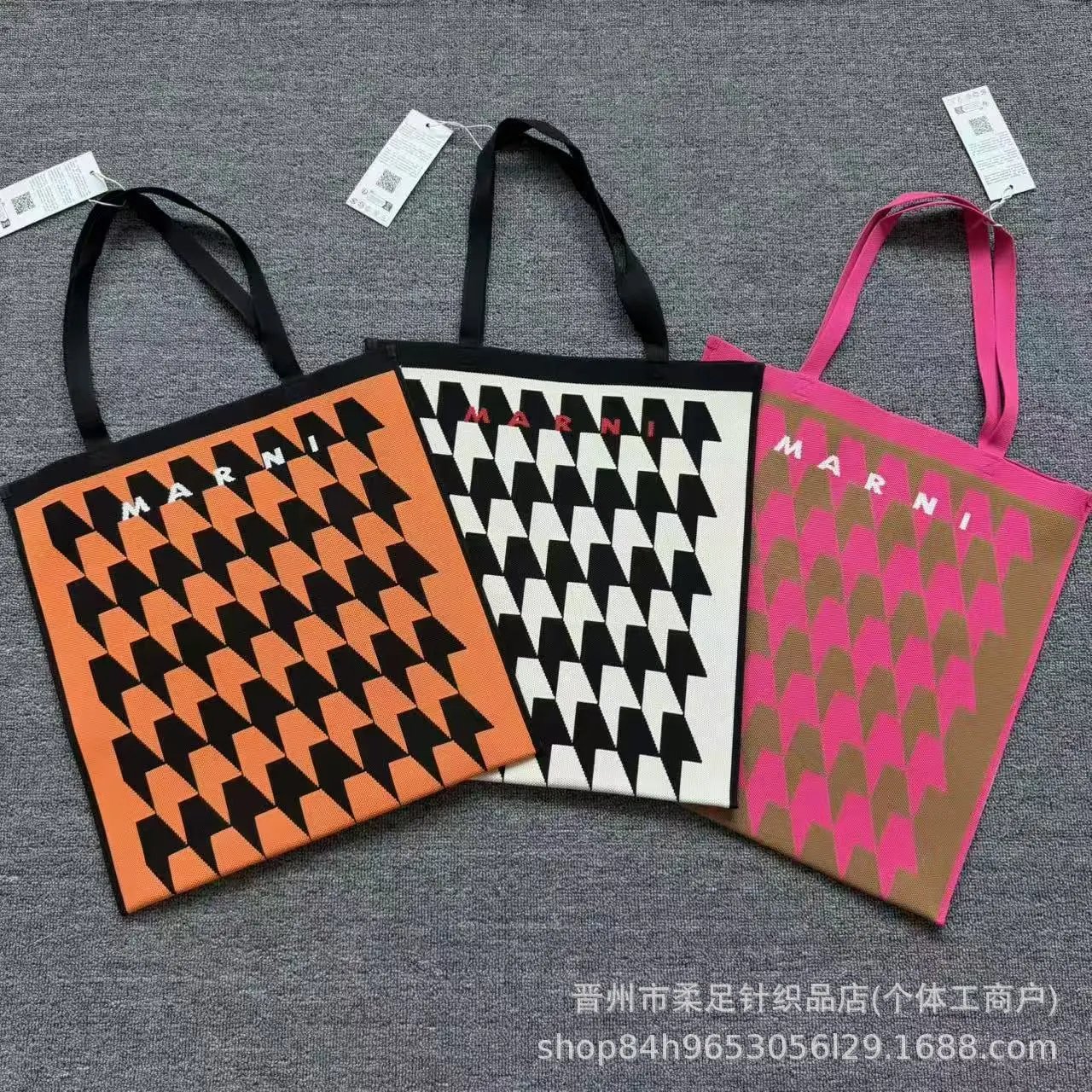 New Japanese Counter Hand Painted Canvas Tote 