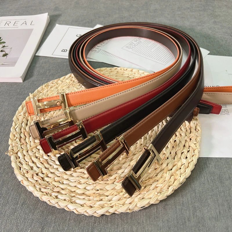 T-Shape Buckle Leather Belts [