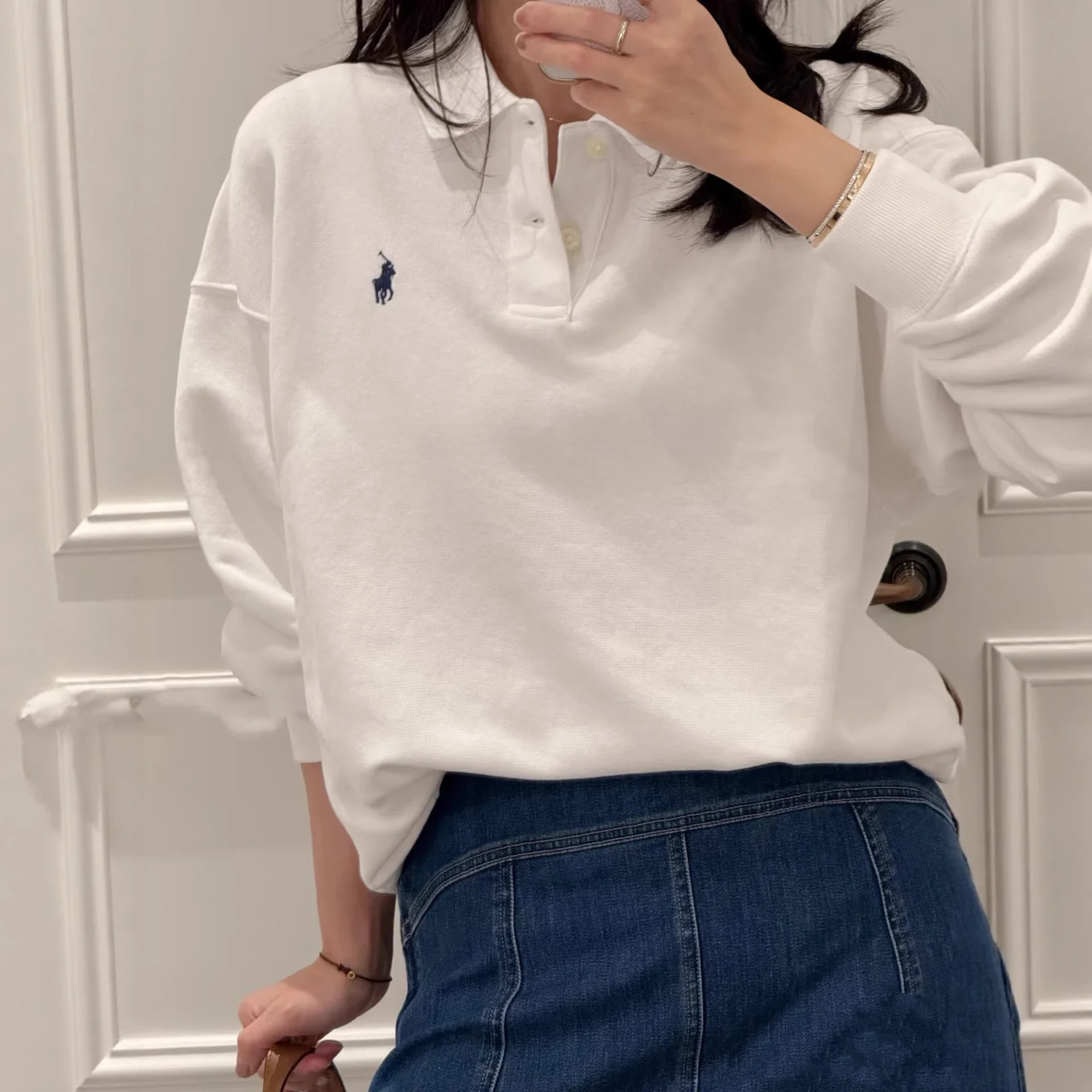1to1reps Hoodies/Sweaters fashion reps product RL两扣polo领卫衣纯原品质休闲宽松卫