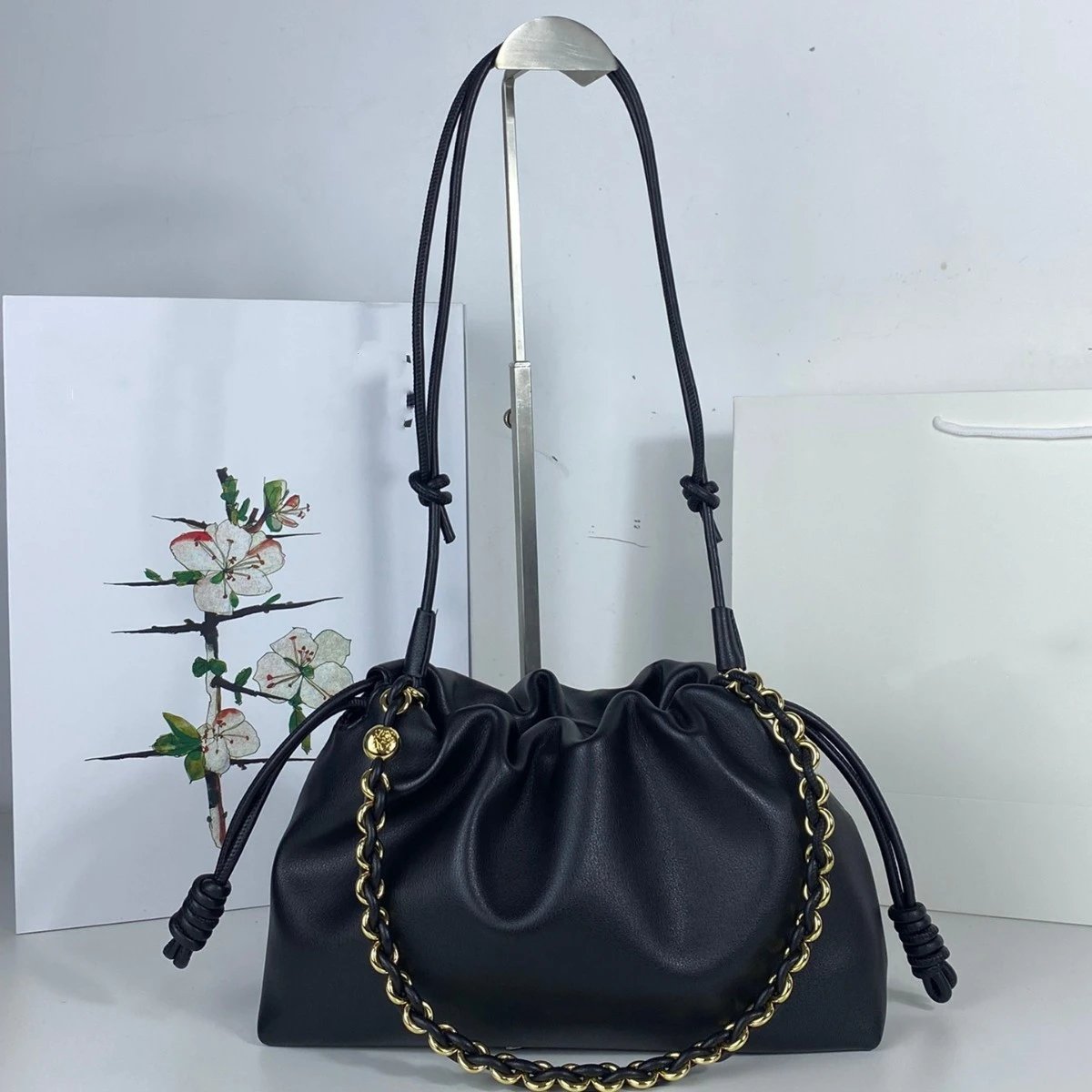 New Chinese Style Tote Bag With Drawstring For
