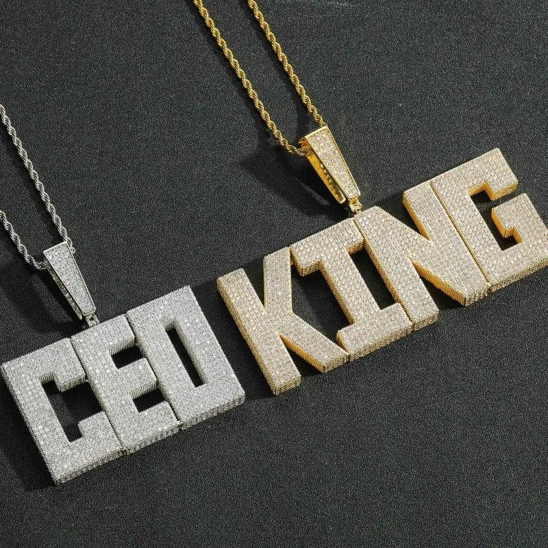Custom Large Letter Necklace Athletic Style