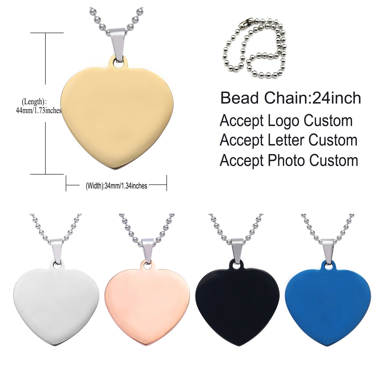 Stainless Heart Pendant