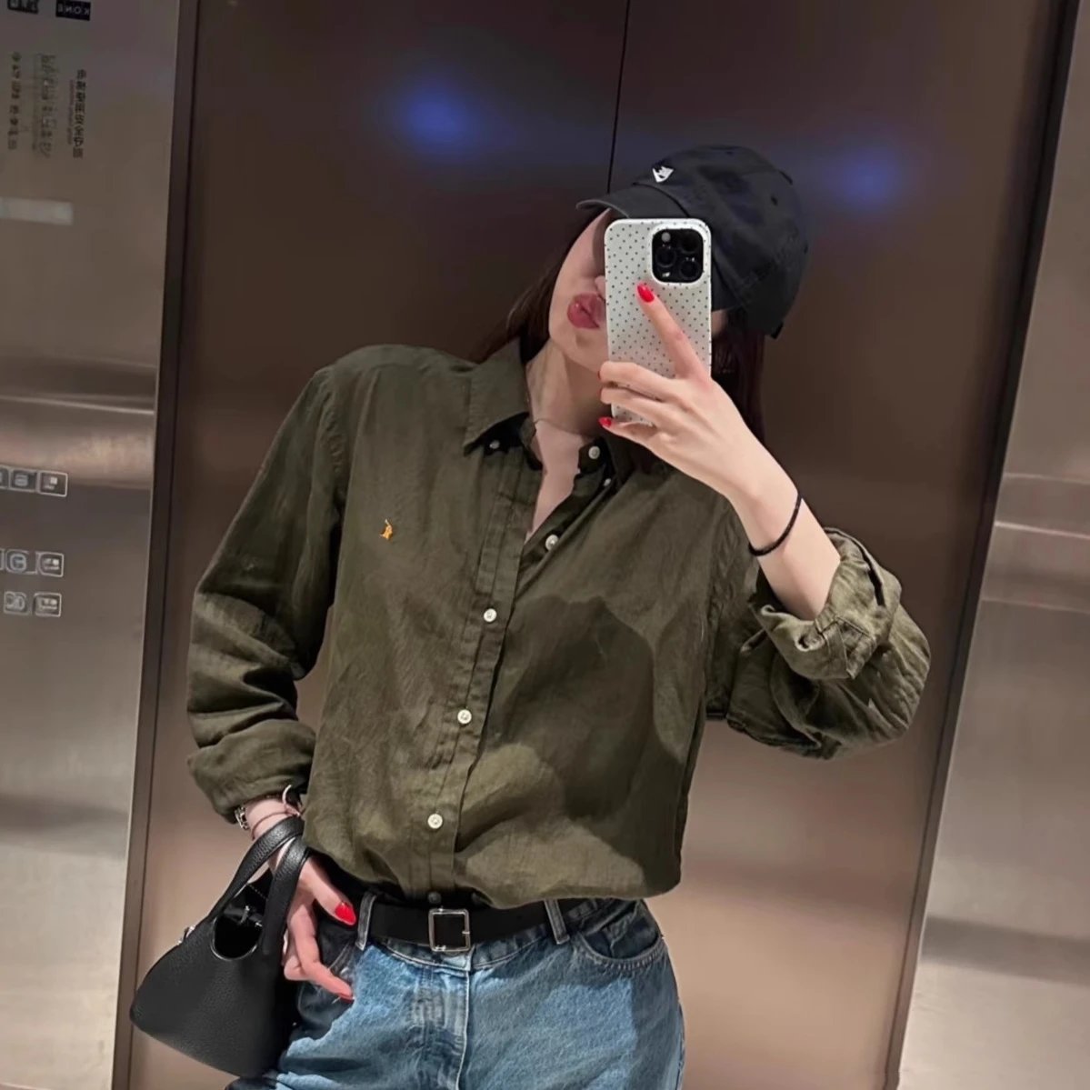 Polo Ralph Lauren Olive Button