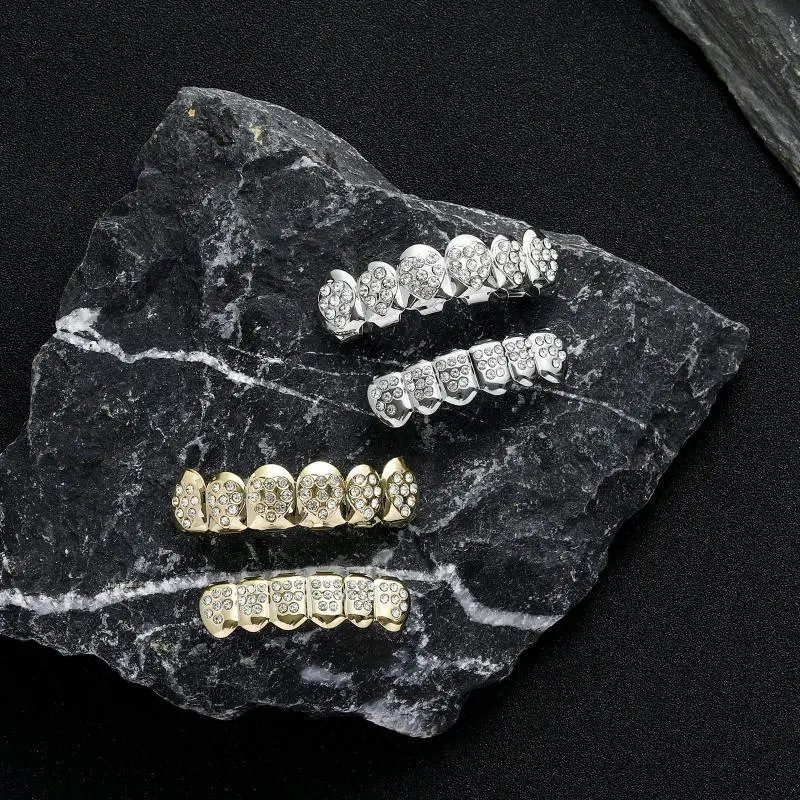 Hip Hop Tooth Jewelry Gold Plated Heart Shape