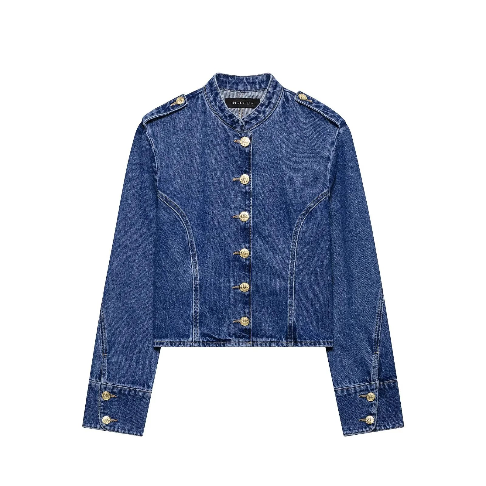 Women Vintage Denim Jacket Performance Athleti