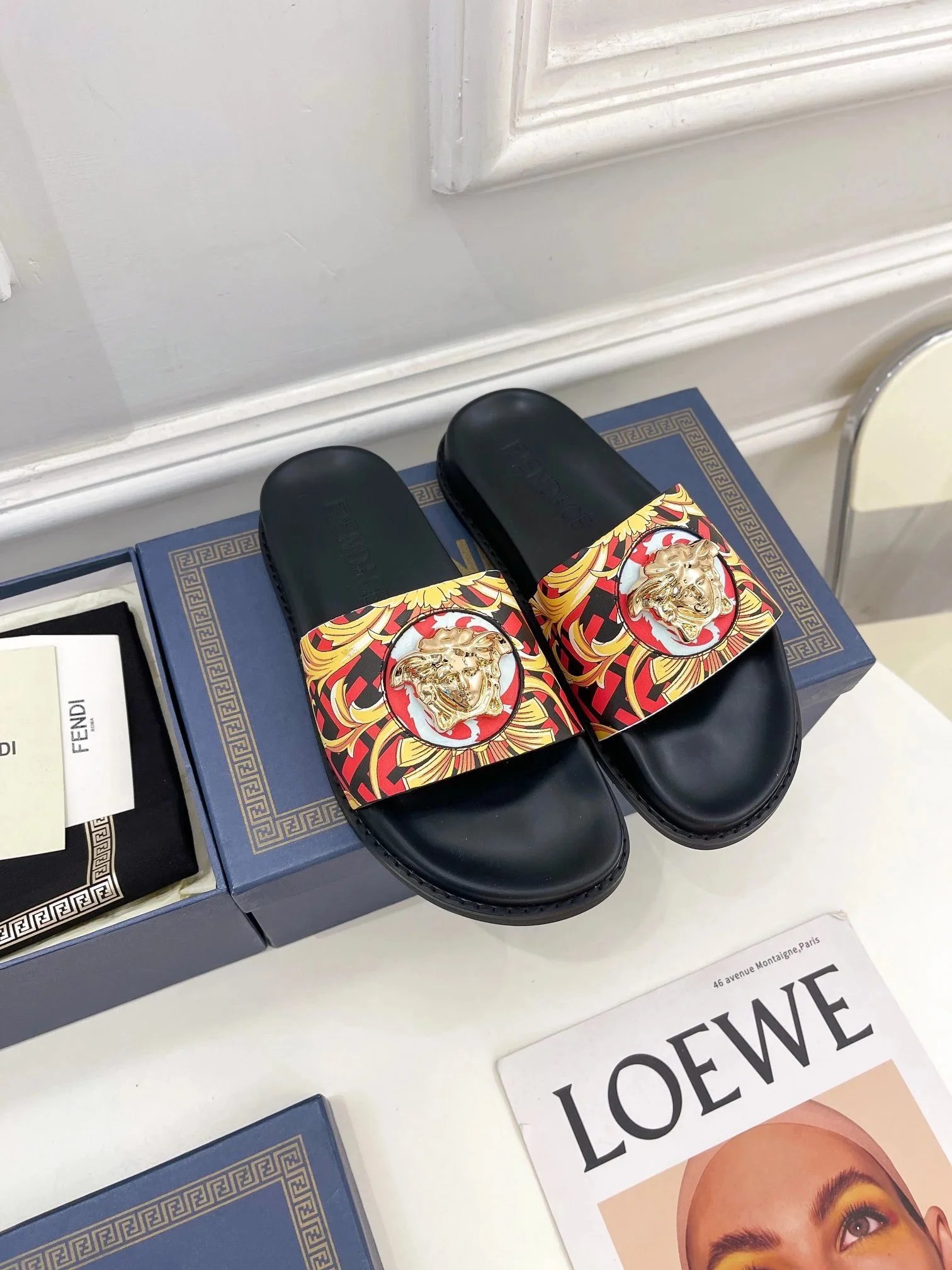 FENDI Baguette Slides