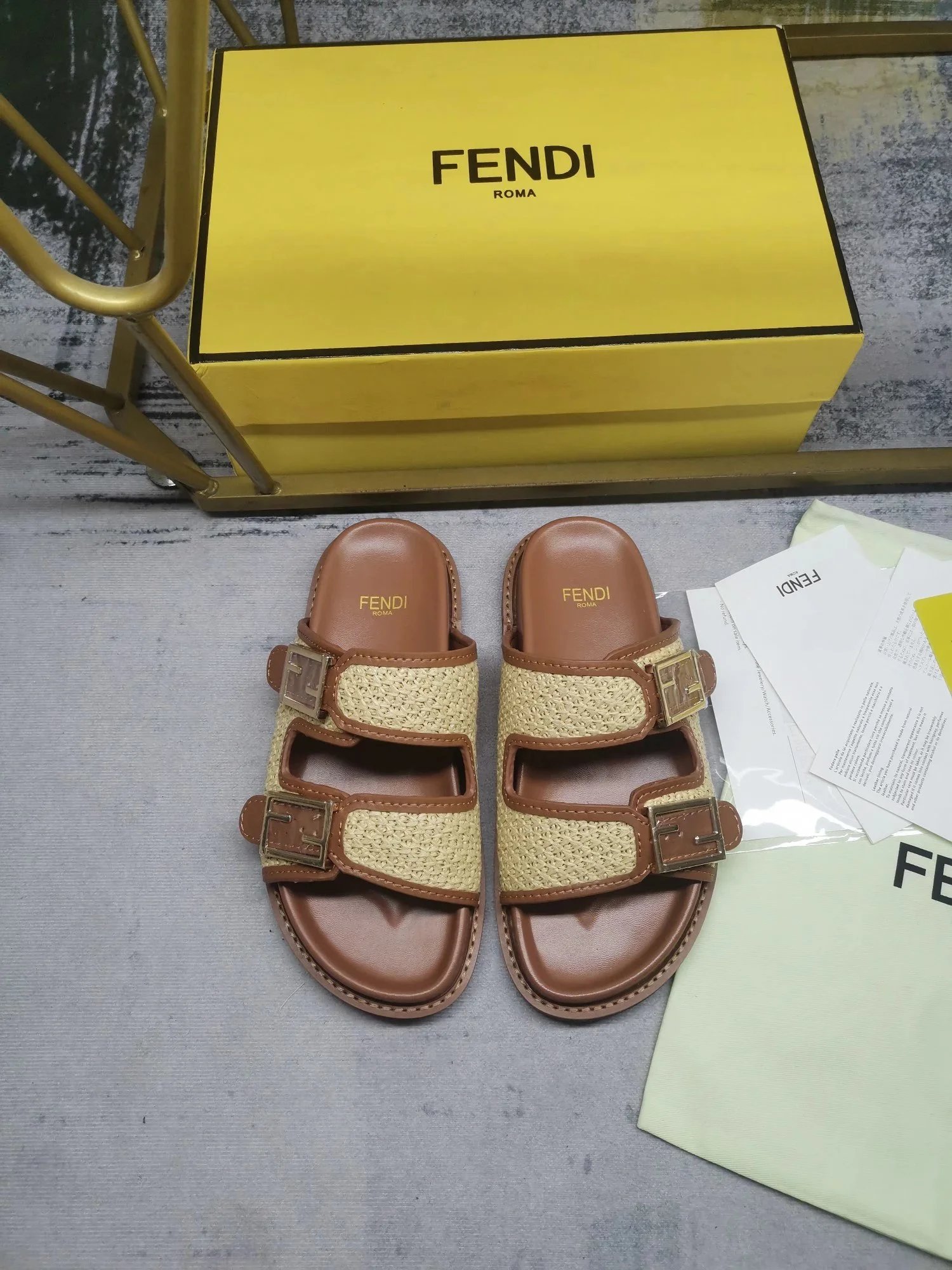 FENDI Baguette Slides
