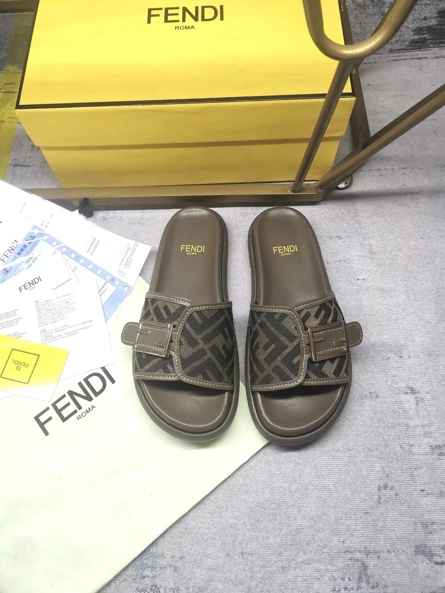 FENDI Baguette Slides