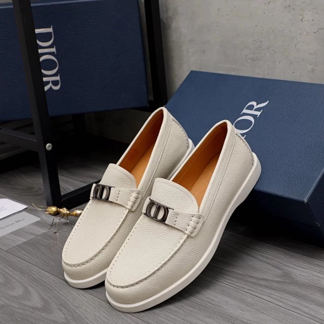 Dior Metallic Silver Leather Loafers Shoes: seller detail photo 7