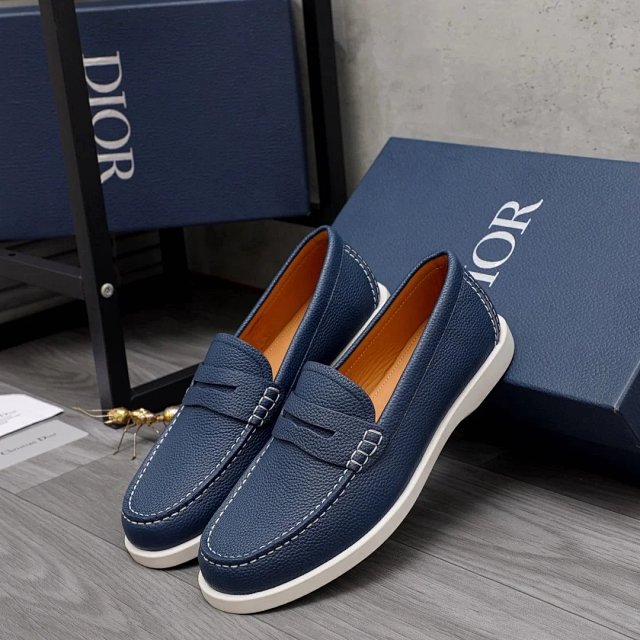Dior Metallic Silver Leather Loafers Shoes: seller detail photo 9